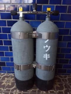 スキューバダイビングメタリコンダブルタンク14L x2耐圧2026/6まで