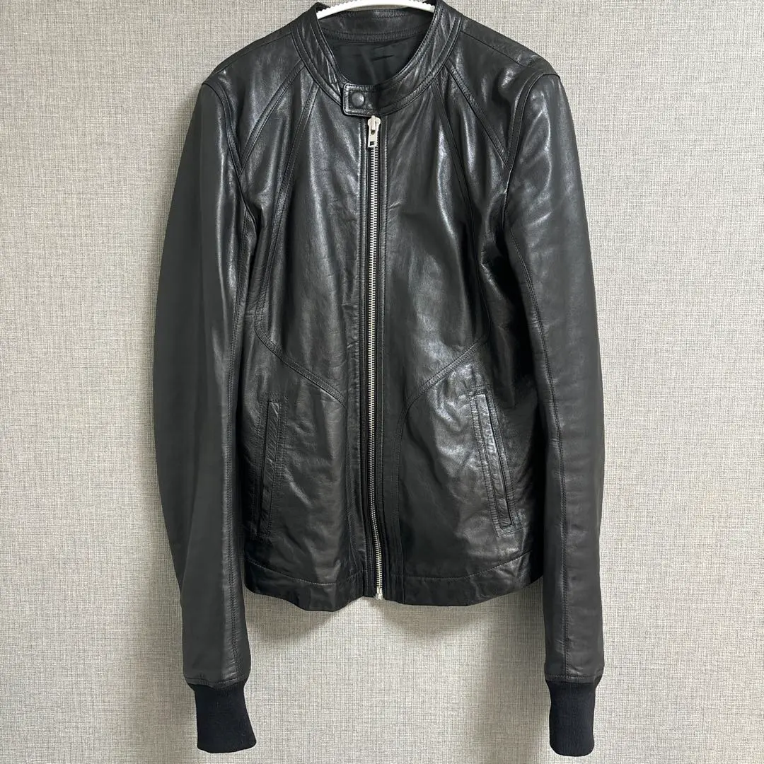 Rick Owens インターシャ シングルライダースブリスター加工 DUST