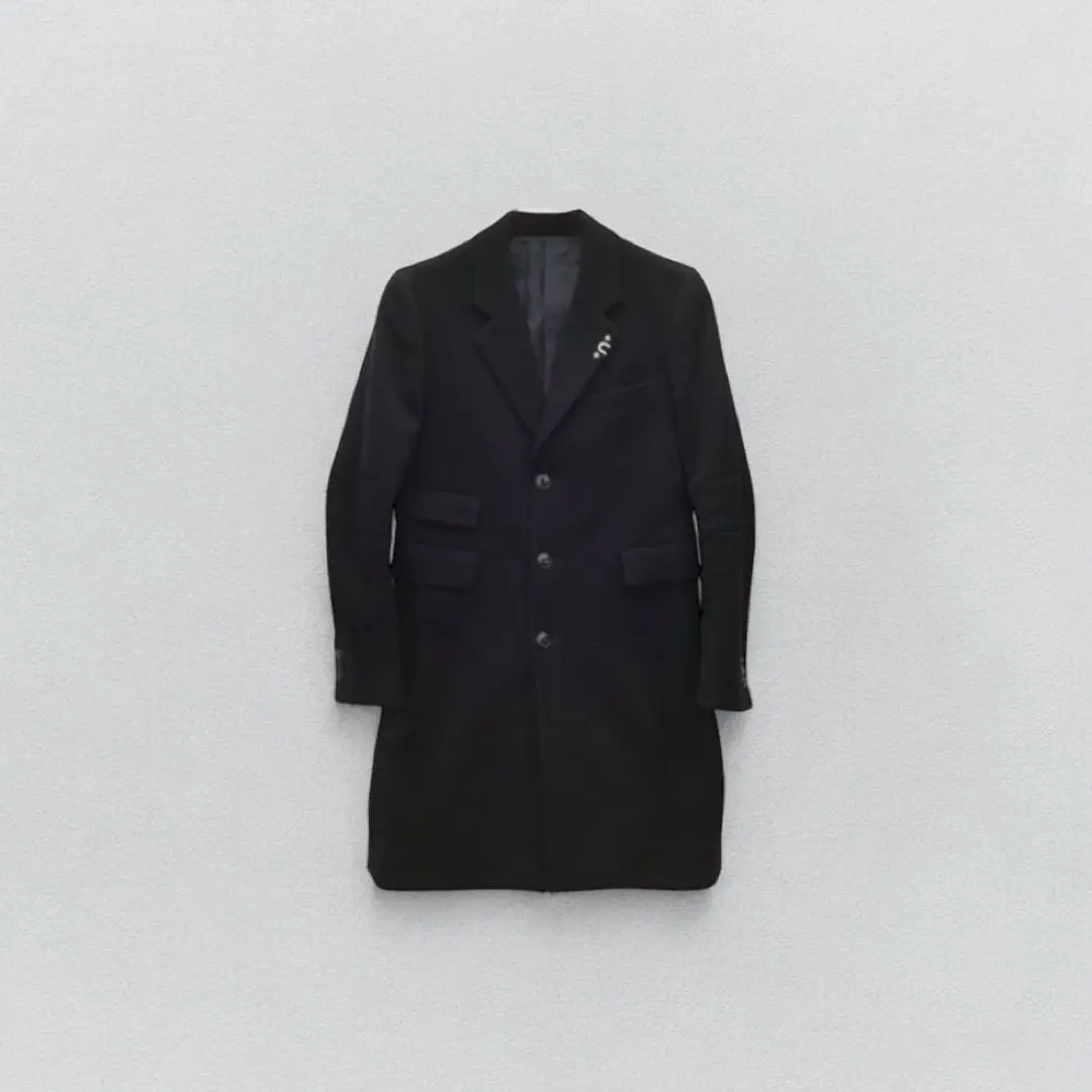 イッセイミヤケ ホワイトレーベル カシミヤフーデッドロングコート