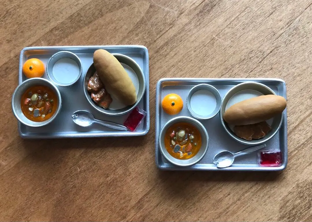 昭和レトロ 学校給食アルミ 給食缶 アルおかず缶 3個湯切り1個