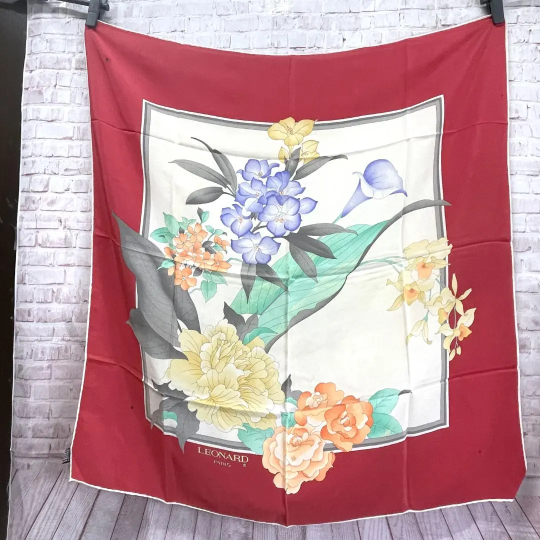 LEONARD レオナール スカーフ イエロー 花柄 GROSLOT no.42 2025年最新
