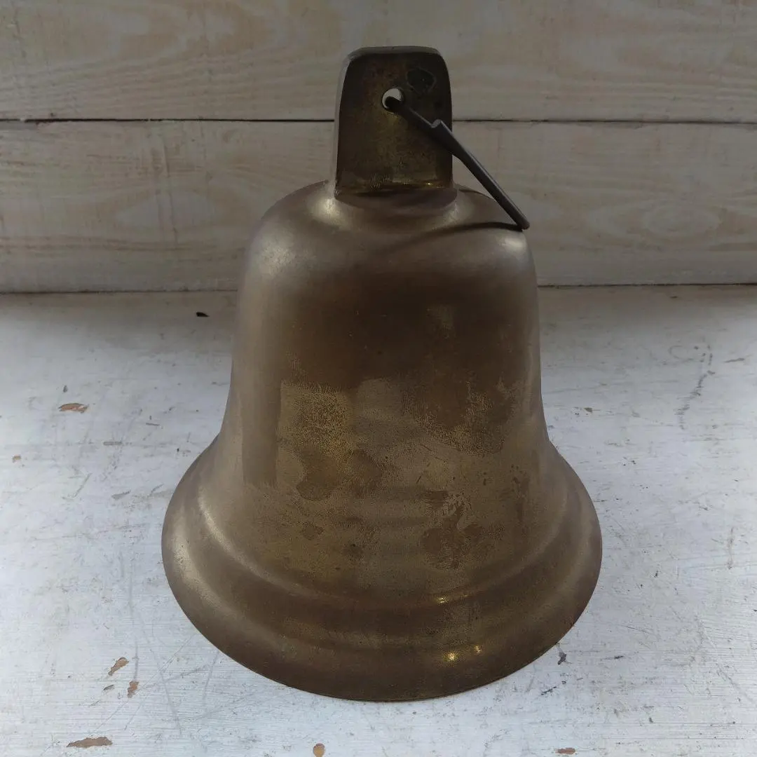 真鍮製 マリンベル 鐘 釣鐘 半鐘 大型サイズ 直径 20㎝ 中古品