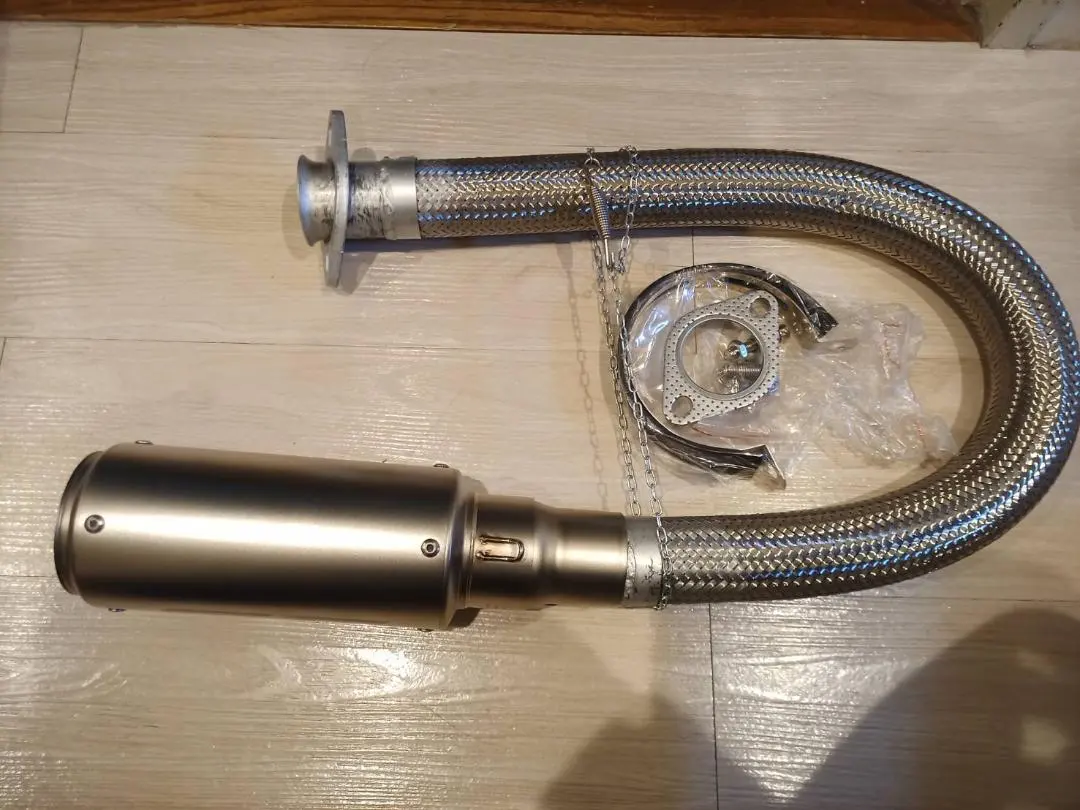 ブラックダブルインナーサイレンサースバル サンバー社外マフラー