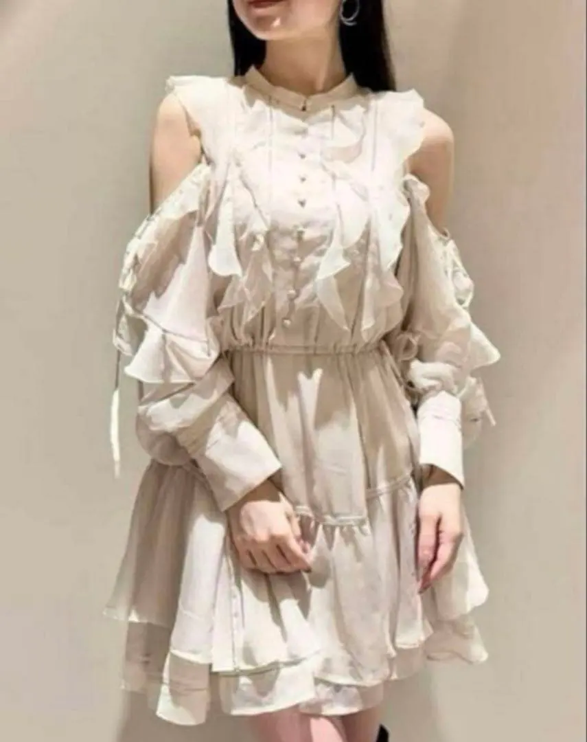 2026年最新】snidel スナイデル プリントフリルシフォンミニワンピース