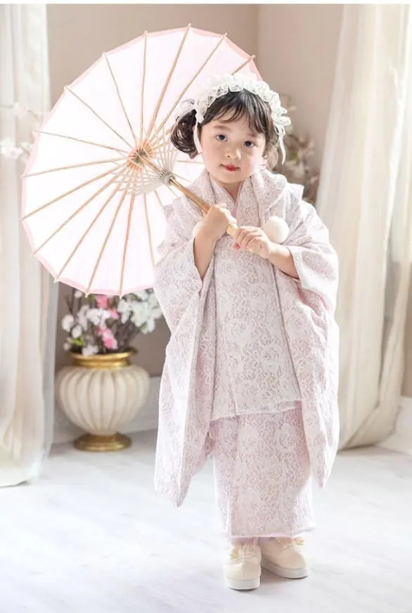 卒園式や七五三に 女の子の袴セット 百人一首大会にも 正絹振袖 正統派