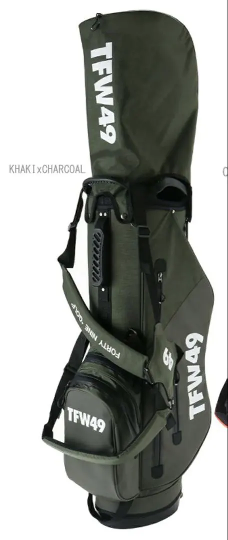 TFW49 キャディバッグ カーキ×チャコール UTヘッドカバーネームプレート