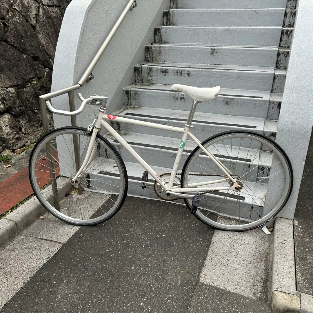 FUJI フジピスト完成車外し品 ドロップハンドル＋ブレーキレバー＋ステム