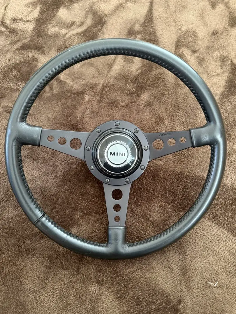 MINI モトリタ ステアリング ブラック ボス付き モチーフ付き【中古】
