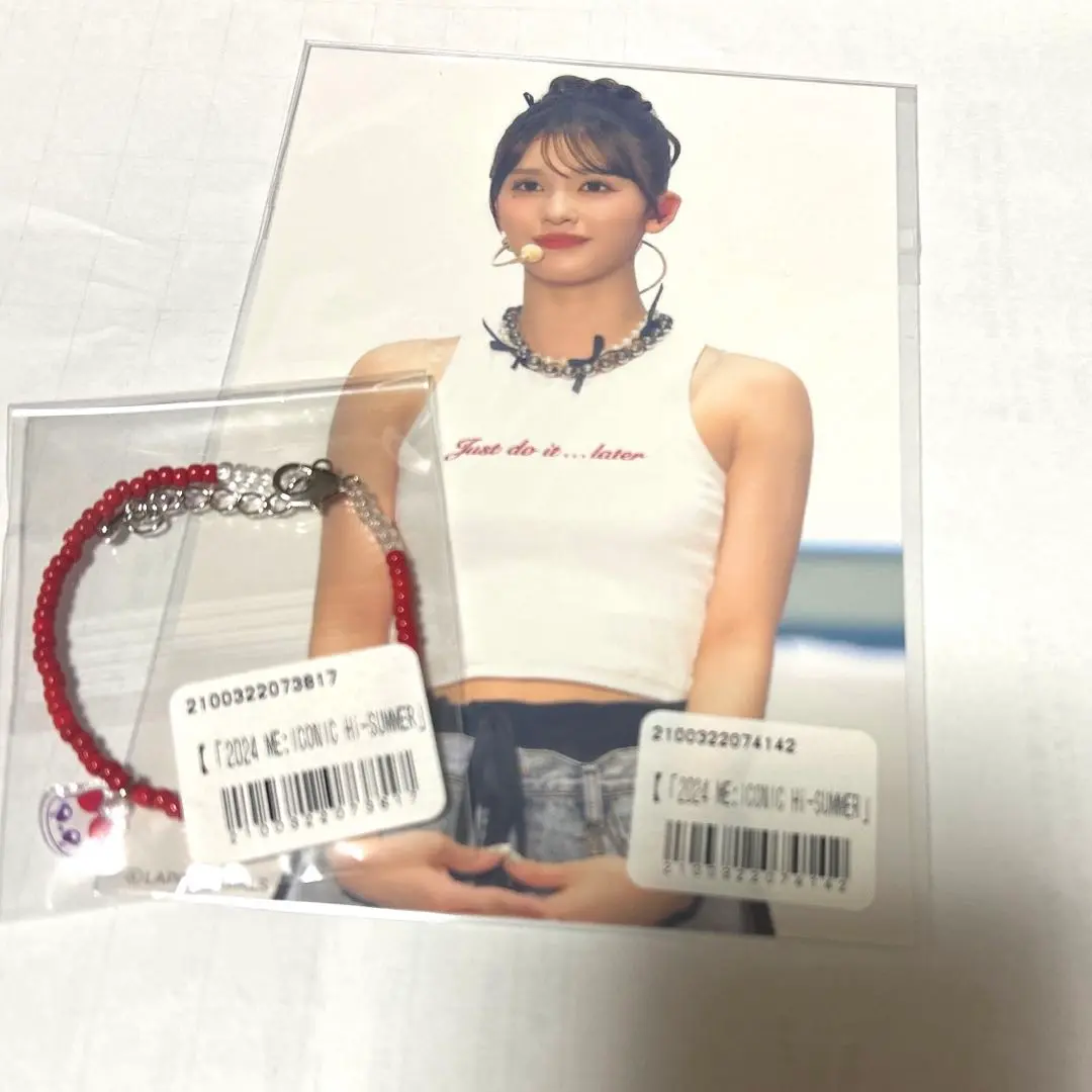 ME:I オンラインくじ C賞 ブレスレット 笠原桃奈 MO:NA E賞 チェキ