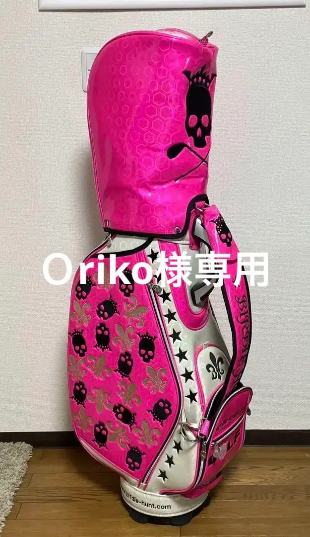 バーディーハントピンク スカル クロス ゴルフバッグ