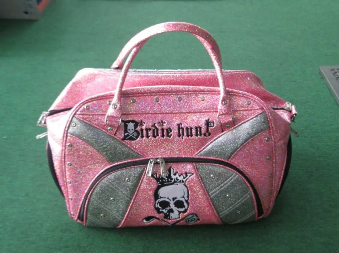バーディーハントピンク スカル クロス ゴルフバッグ