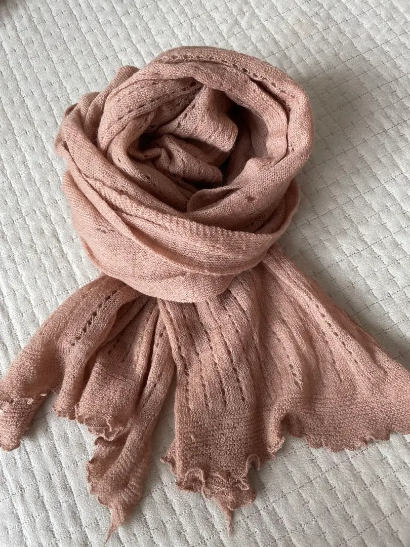 ハグオーワー ヤク混ニットストールバラクラバ（ライトグレーミックス