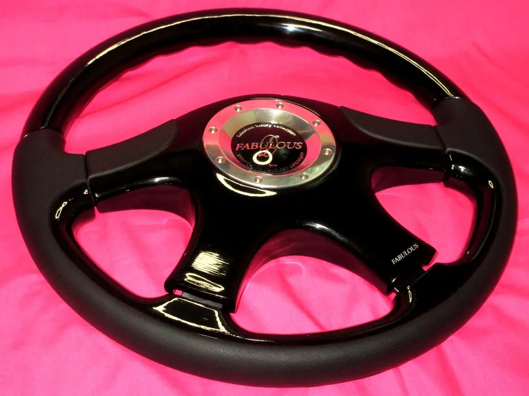 ファブレス ATC 美品 ウッド レザー コンビ ステアリング 36パイ 当時