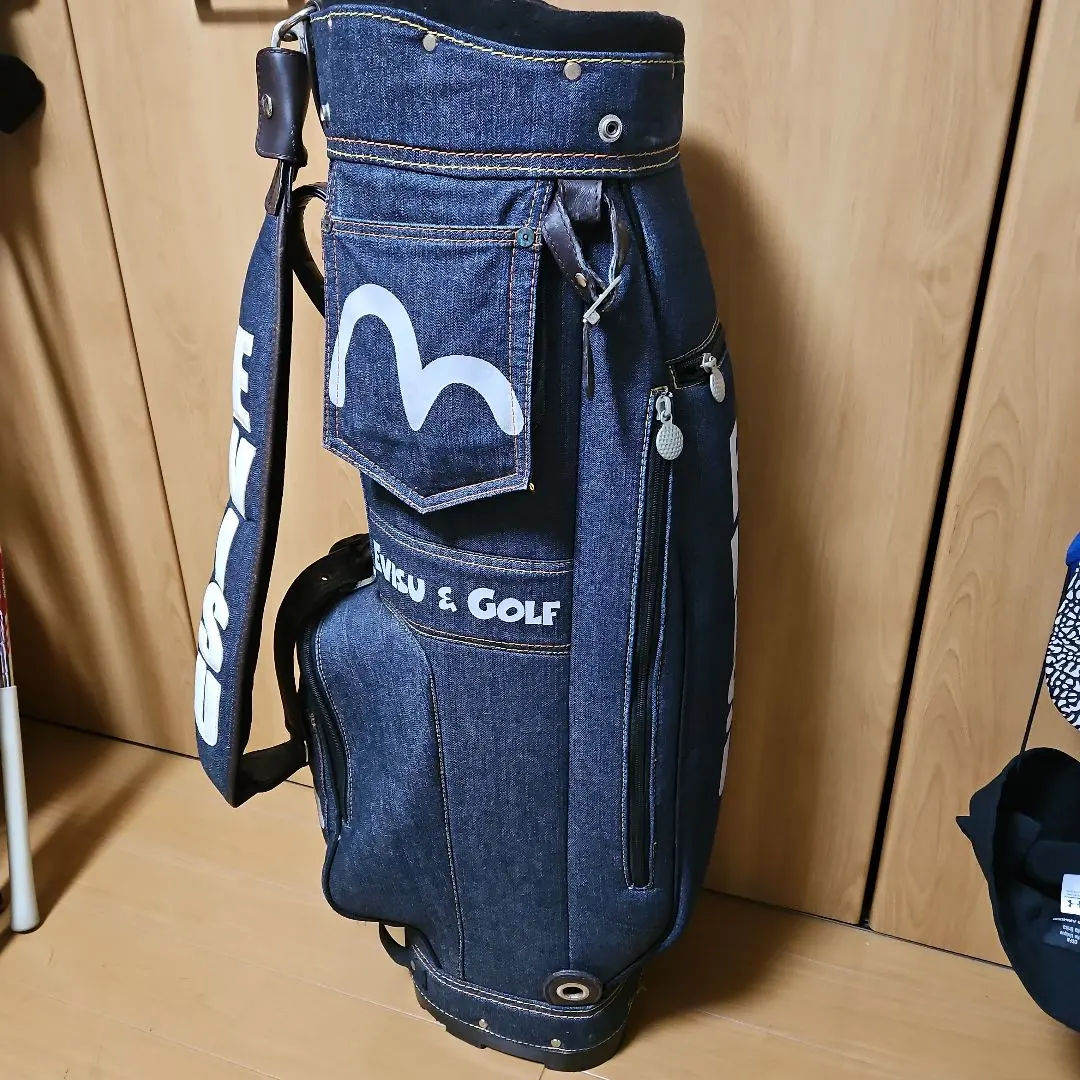 EVISU GOLF デニムキャディーバッグ8分割モデル スタンド機能付き