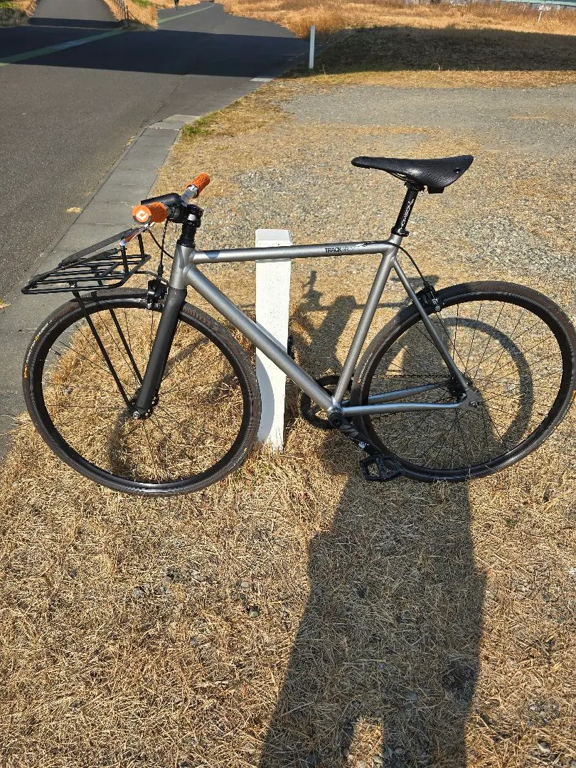 FUJI フジピスト完成車外し品 ドロップハンドル＋ブレーキレバー＋ステム