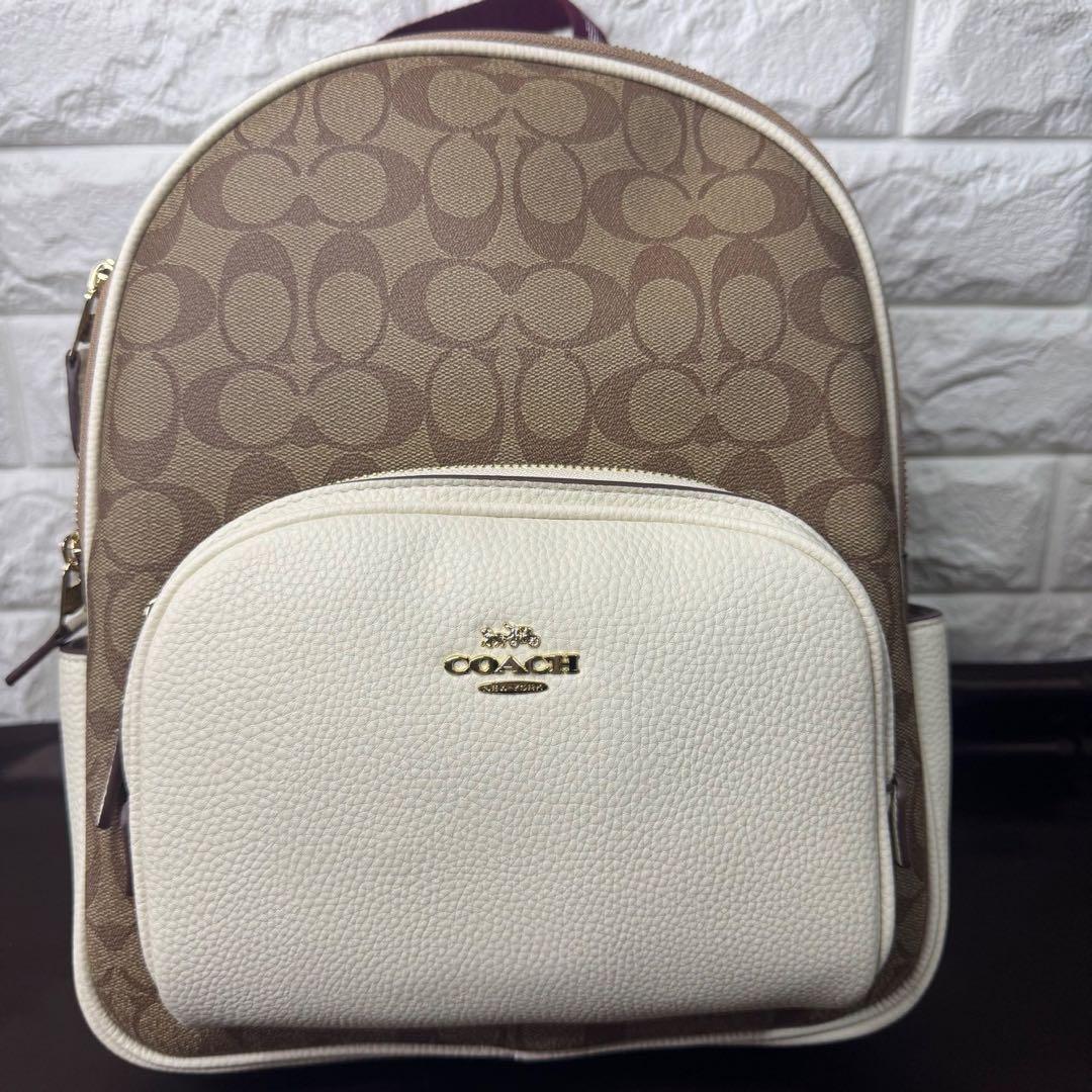 COACH リュック バックパック ブラウン/ホワイト