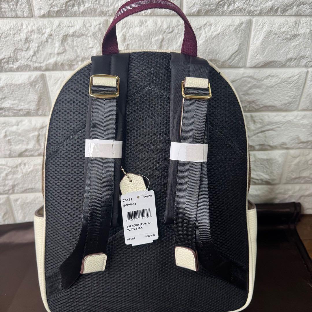 COACH リュック バックパック ブラウン/ホワイト