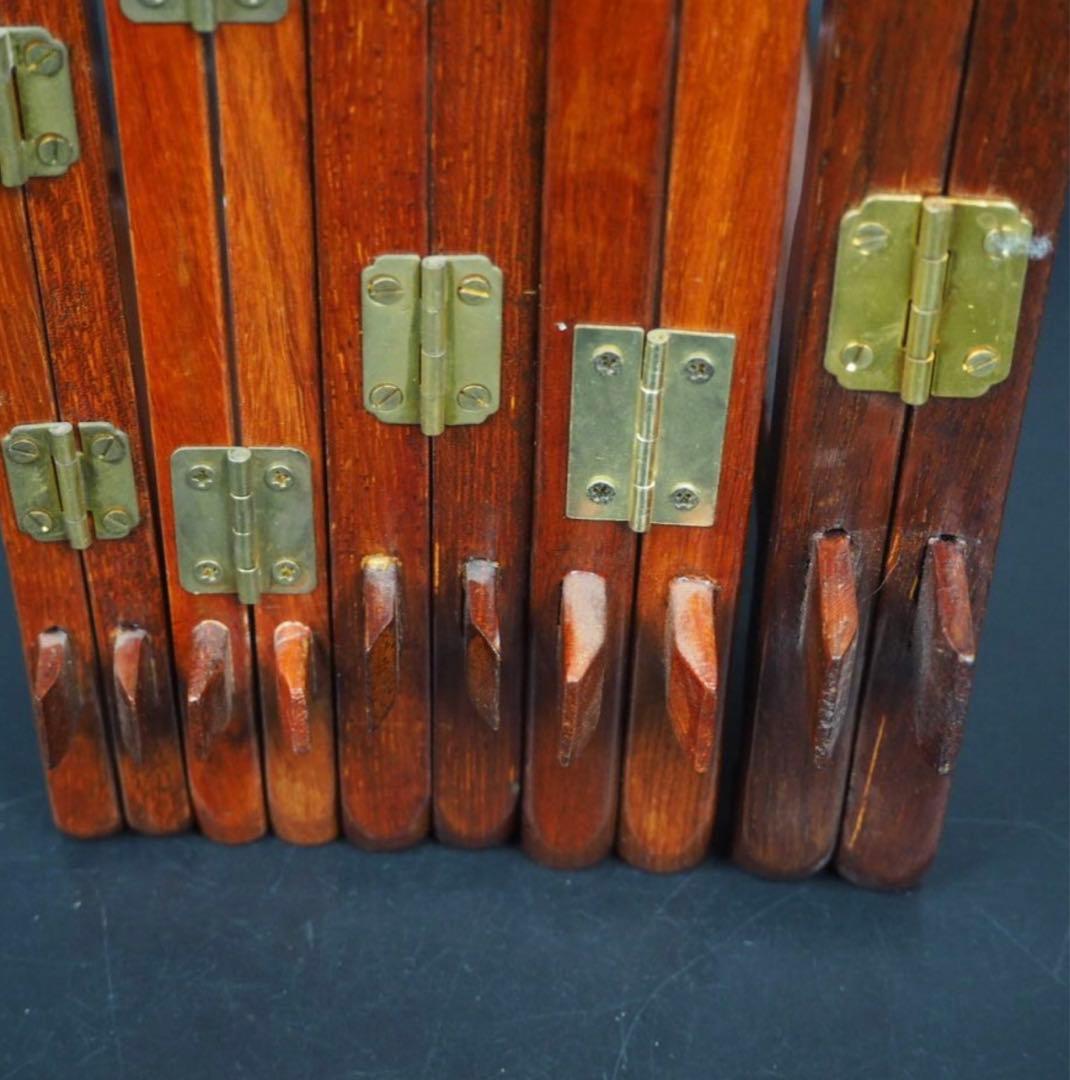 送料無料　唐木紅木皿立て5点　中国美術　長期保管未使用品①