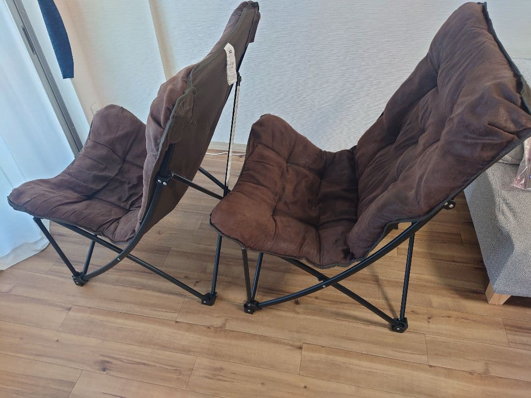 NITOR Iニトリ バタフライチェア2脚セット 折りたたみ ヴィンテージ調