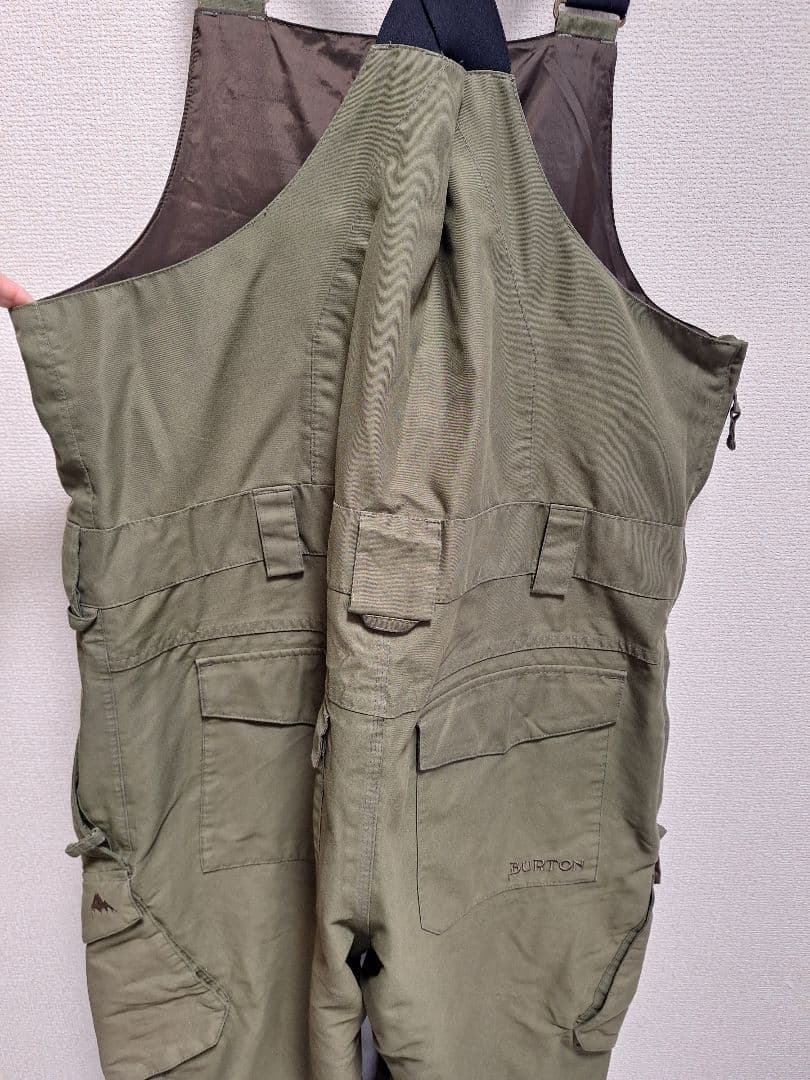 Burton スノーボードウェア サスペンダー付き オリーブ