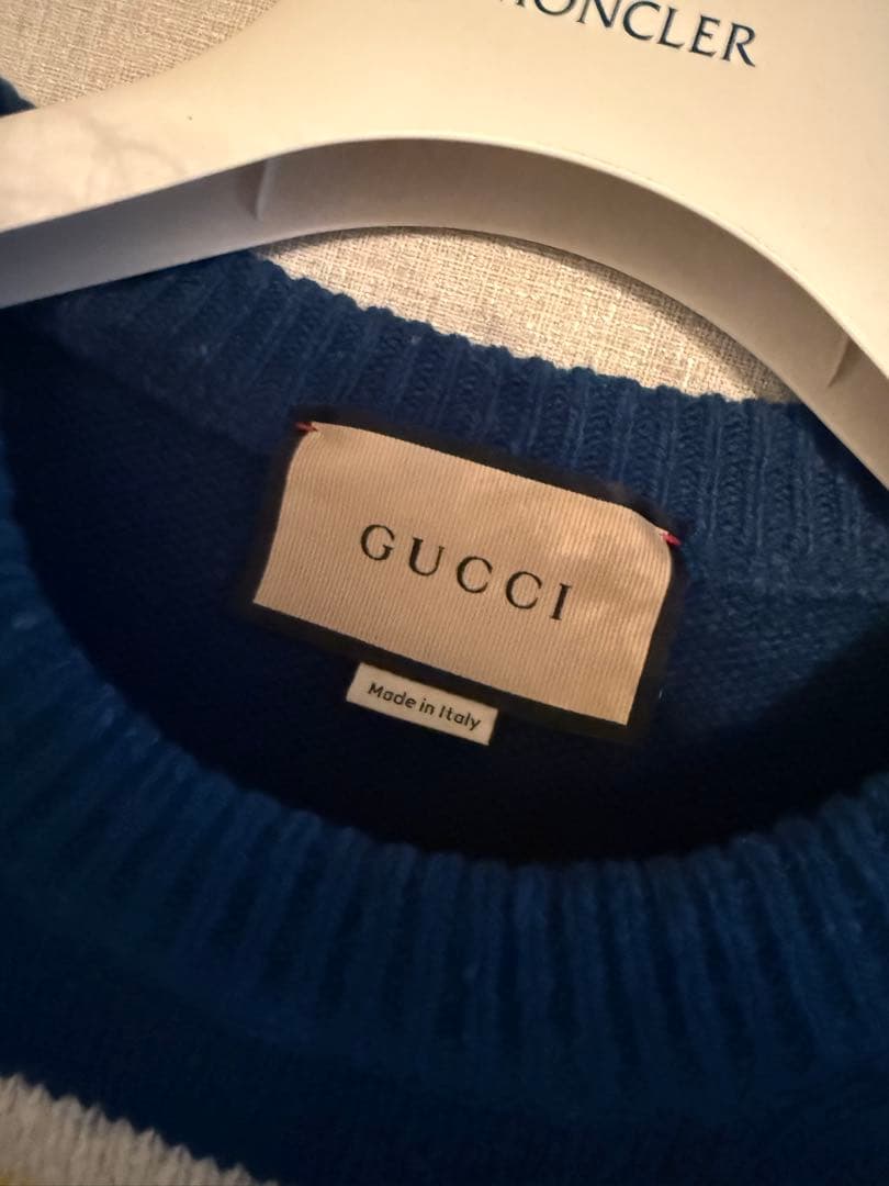 【底値】GUCCI ロゴ編みストライプセーター