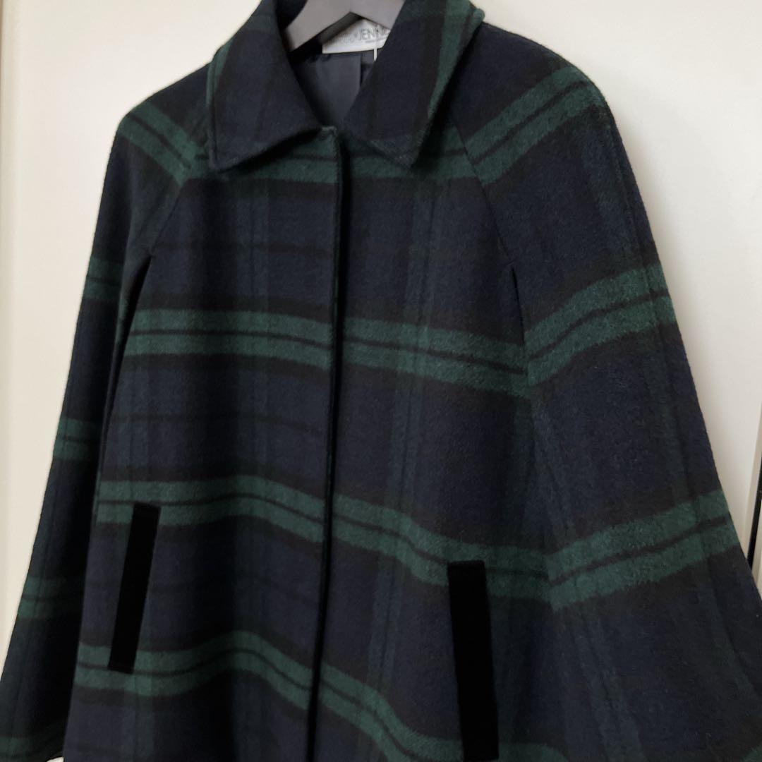 ま*】様 【新品】JENNEジェンヌチェックケープコートブリジットバルドーポンチ