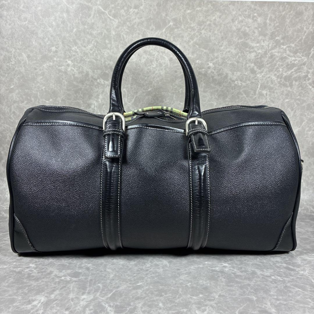 Burberry golf バーバリー ボストンバッグ ノバチェック 黒ブラック