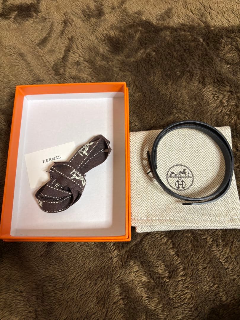 最終価格❗️HERMESレザーブレスレットビーアピドゥブルトゥールオールブラック4