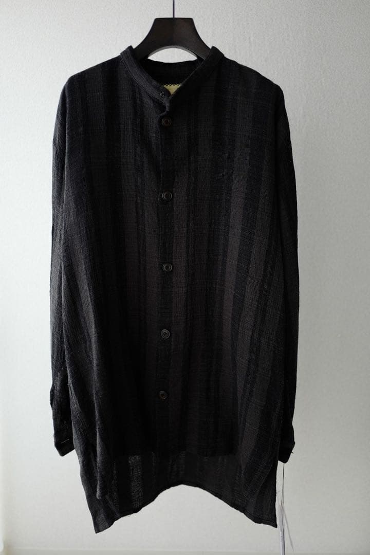 私物】Geoffrey B.Small ウール混 バンドカラーシャツ