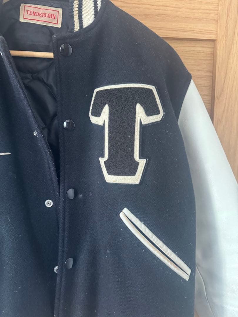 TENDERLOIN スタジャン ブラック/ホワイト - メルカリ