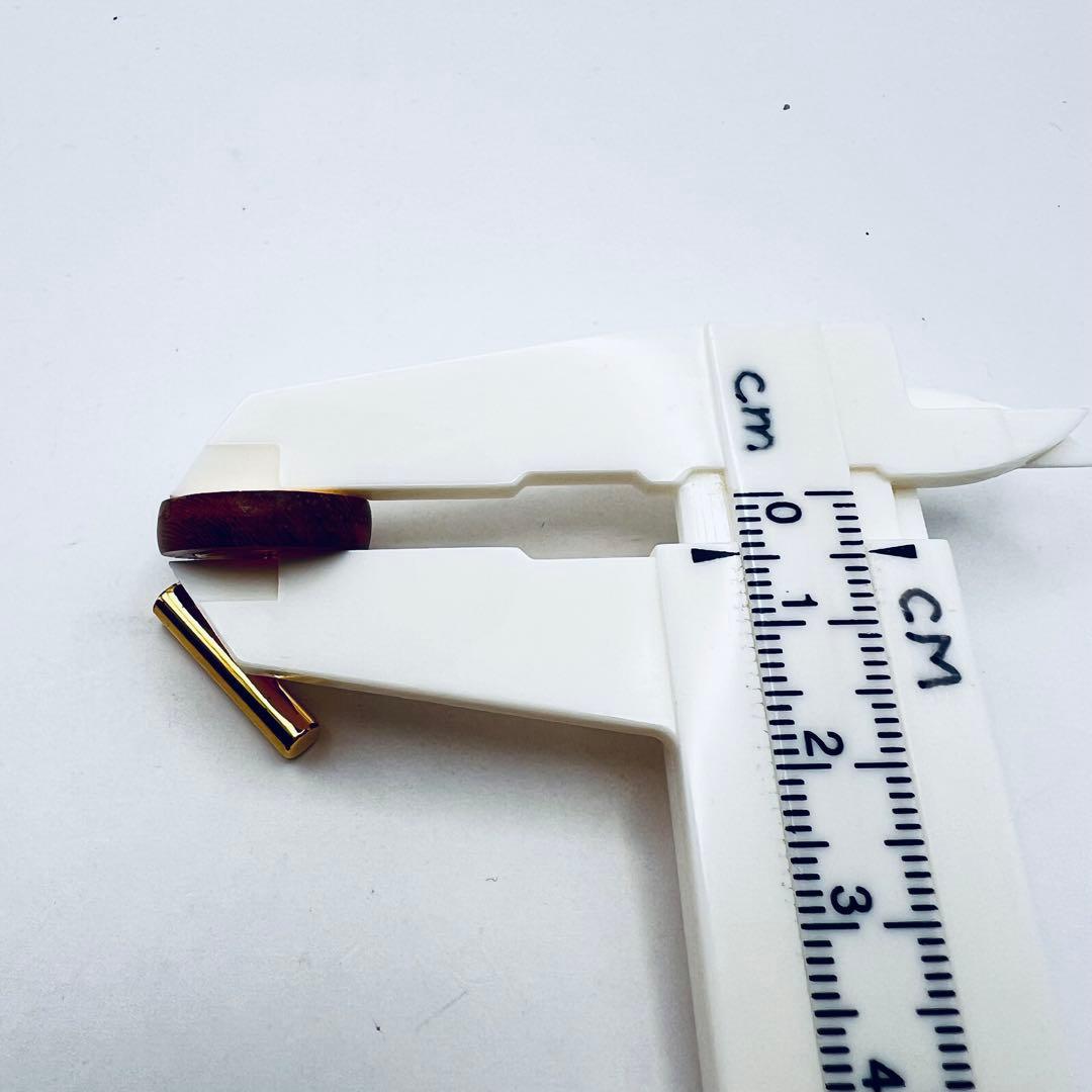 エルメス　セリエ　ウッド　メタル　ゴールド　カフス　カフリンクス