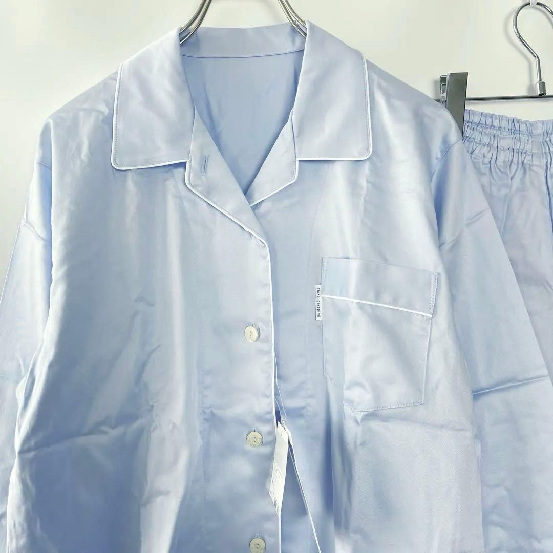 【未使用】睡眠科学 ワコール パジャマ ナイトウェア 長袖長ズボン 水色系 M