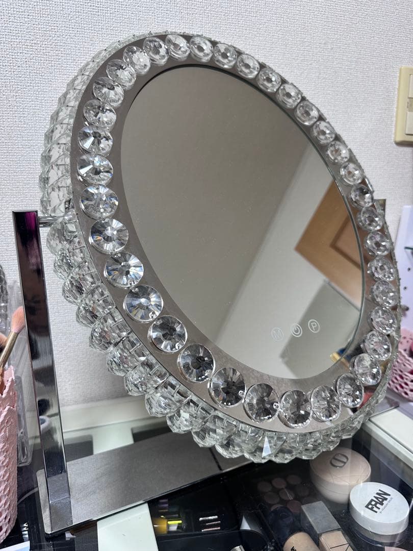 フランフラン正規品　ブリエ ハリウッドミラー2 ラウンド　調光調色可能