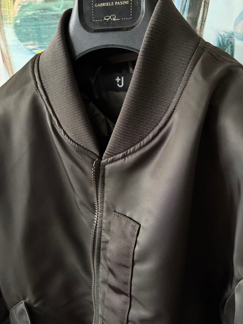 ジルサンダー+j ハイブリッドダウンオーバーサイズMA-1 /カーキ/サイズM