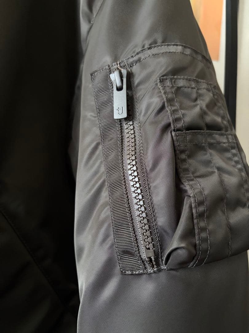 ジルサンダー+j ハイブリッドダウンオーバーサイズMA-1 /カーキ/サイズM