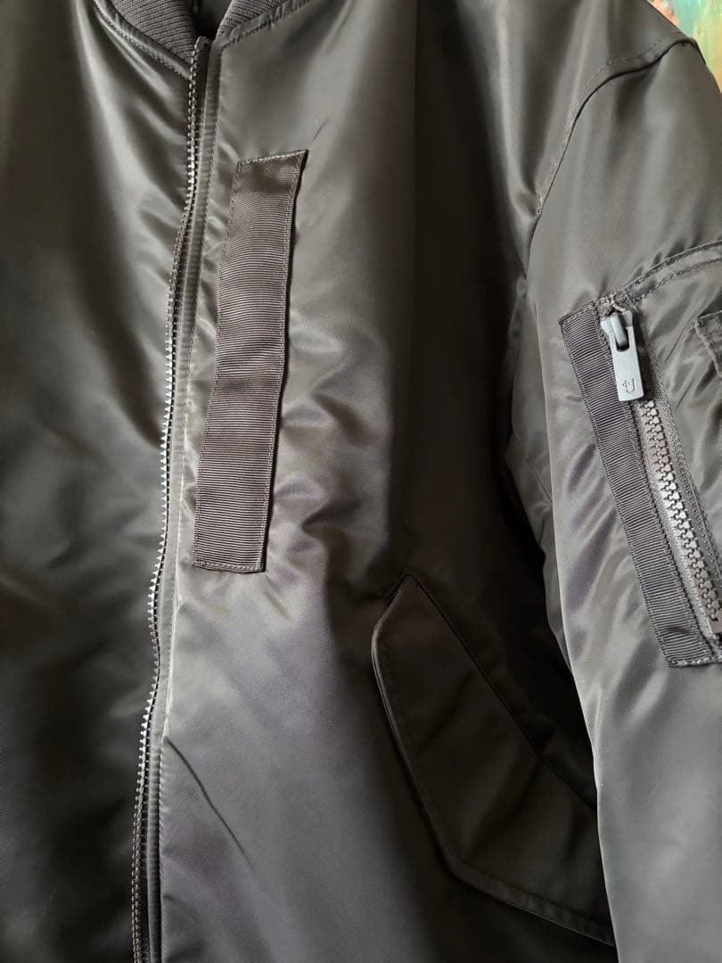 ジルサンダー+j ハイブリッドダウンオーバーサイズMA-1 /カーキ/サイズM