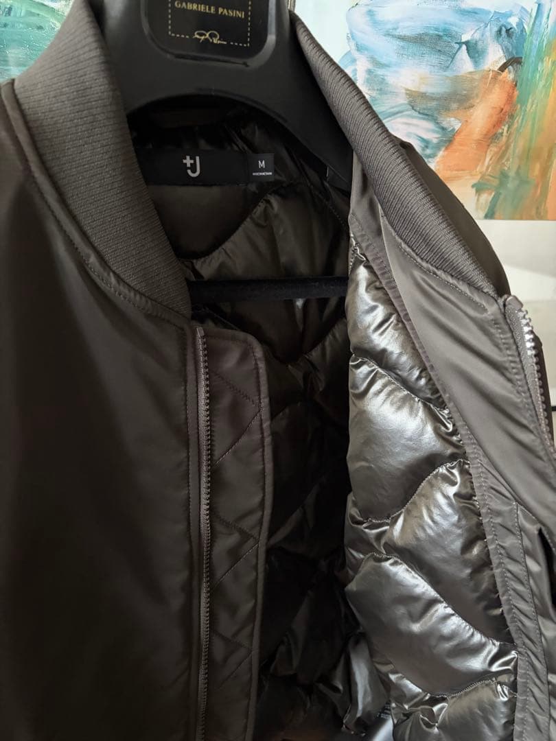 ジルサンダー+j ハイブリッドダウンオーバーサイズMA-1 /カーキ/サイズM