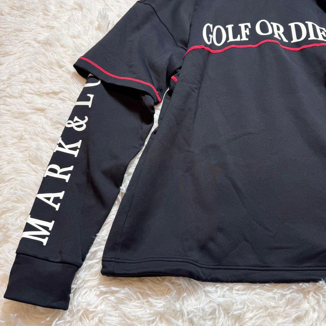 トシ様未使用に近い マークアンドロナ 長袖 タートル フリース 重ね着風 XL