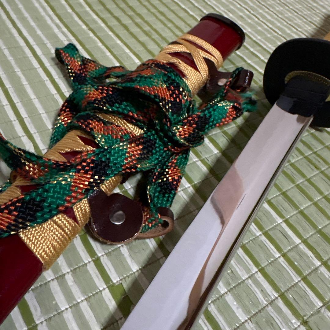 模造刀　模擬刀　武士　侍　伝統工芸　剣　ソード　太刀　小太刀　鞘　鍔　赤　朱色