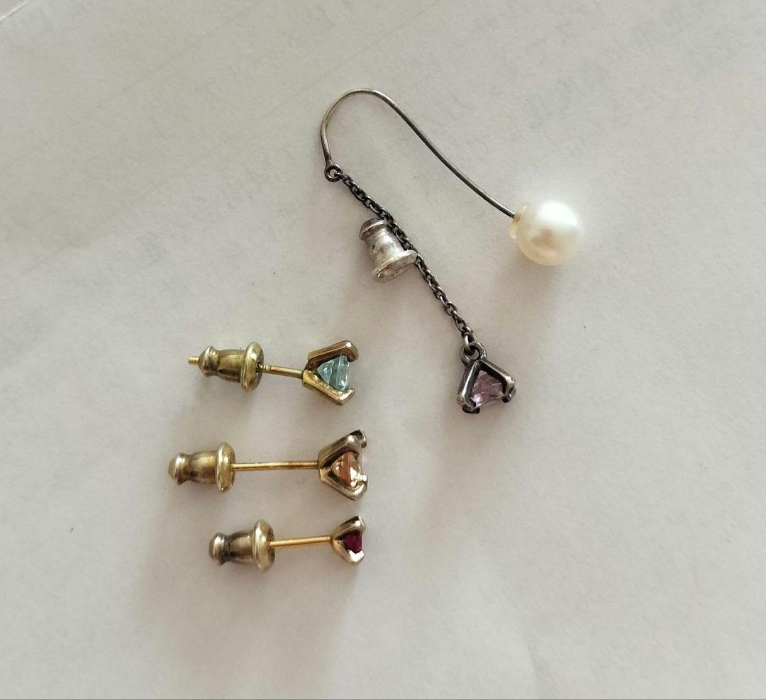 e.m. ジルコニア　ピアス　4点セット　イーエム