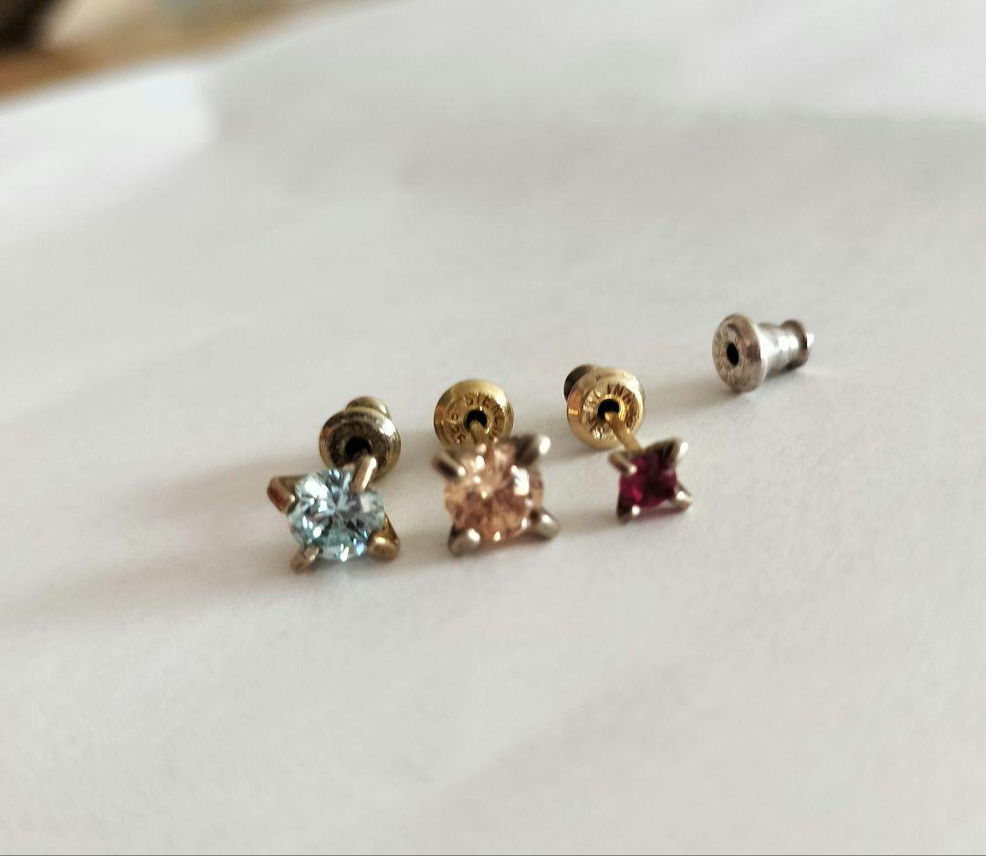 e.m. ジルコニア　ピアス　4点セット　イーエム