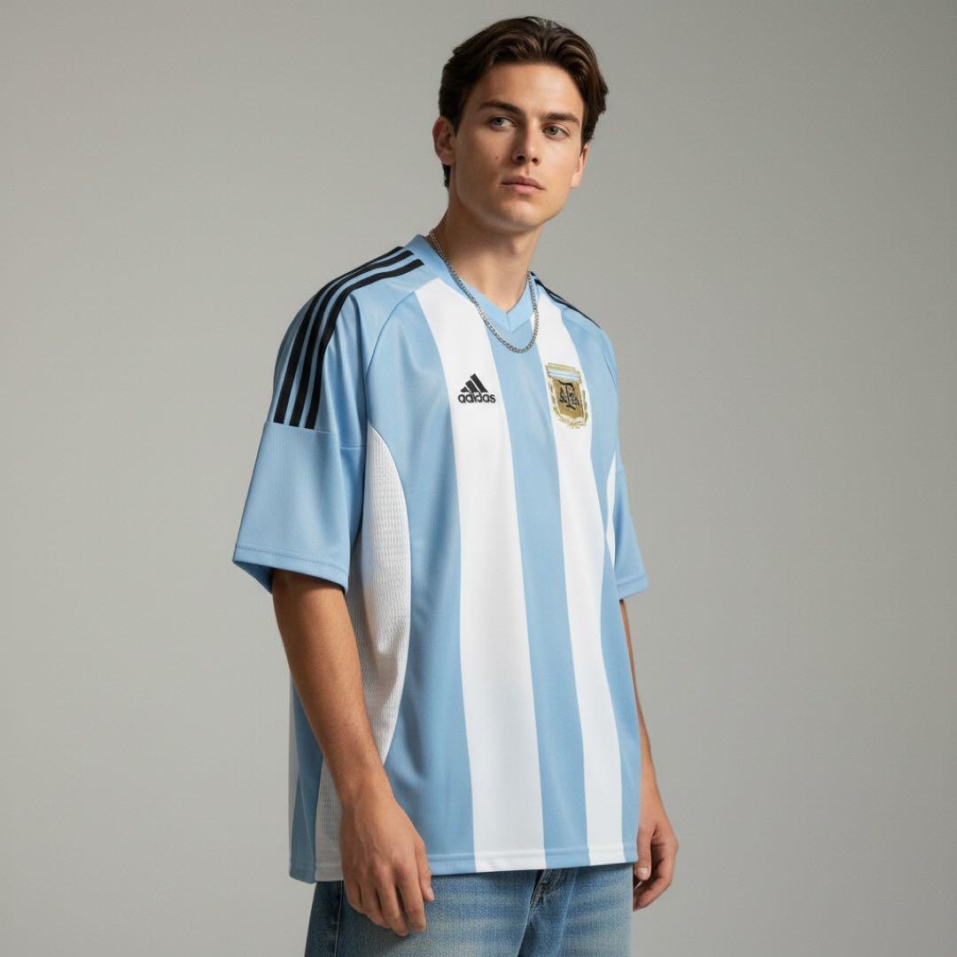 希少】2002 アルゼンチン代表 ユニフォーム 本物 ホーム 日韓W杯 adidas