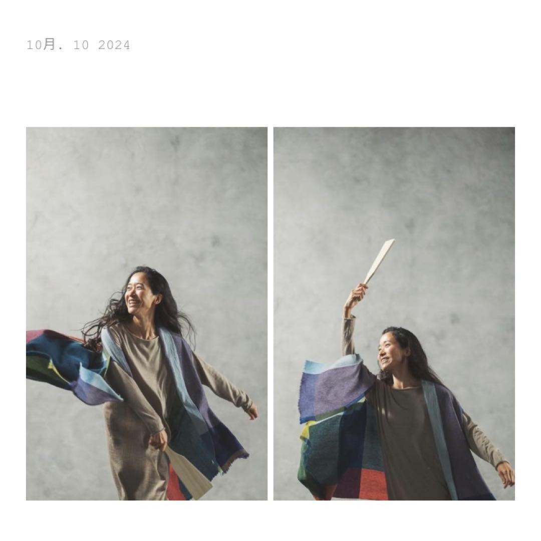 ババグーリ　腕が通せて羽織りにもなるストールマフラー　ヨーガンレール