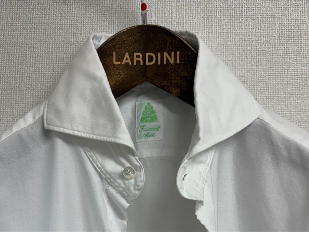 新品同 フィナモレ finamore シャツ 白 37 ショート3.3万円