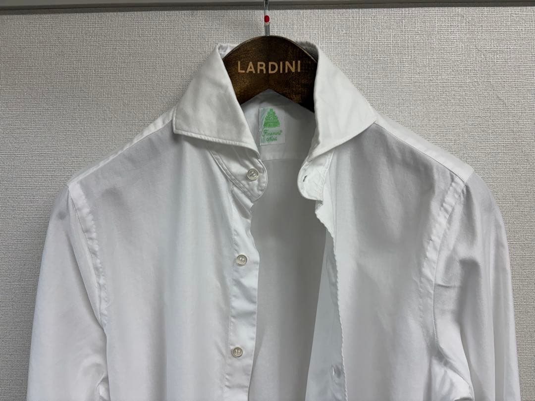 新品同 フィナモレ finamore シャツ 白 37 ショート3.3万円