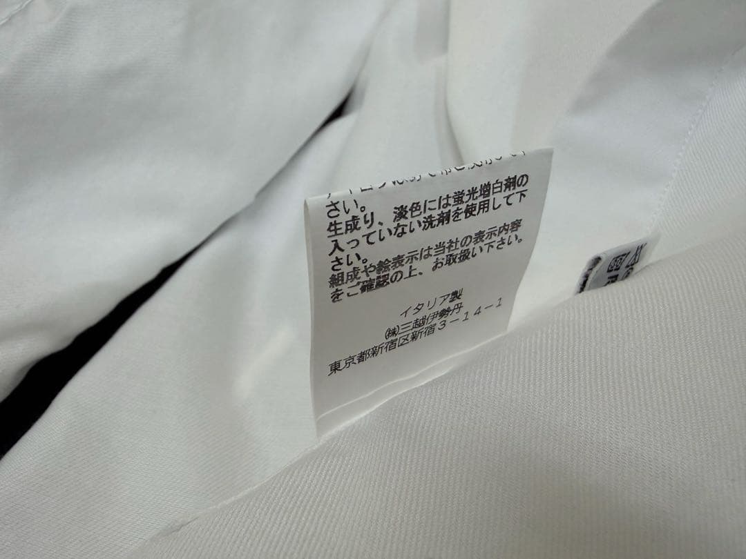 新品同 フィナモレ finamore シャツ 白 37 ショート3.3万円