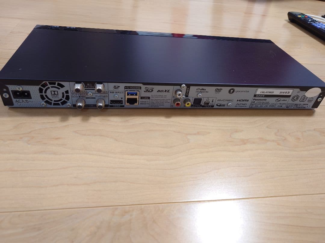 パナソニック DIGA DMR-BRZ1020 ブルーレイレコーダー リモコン付