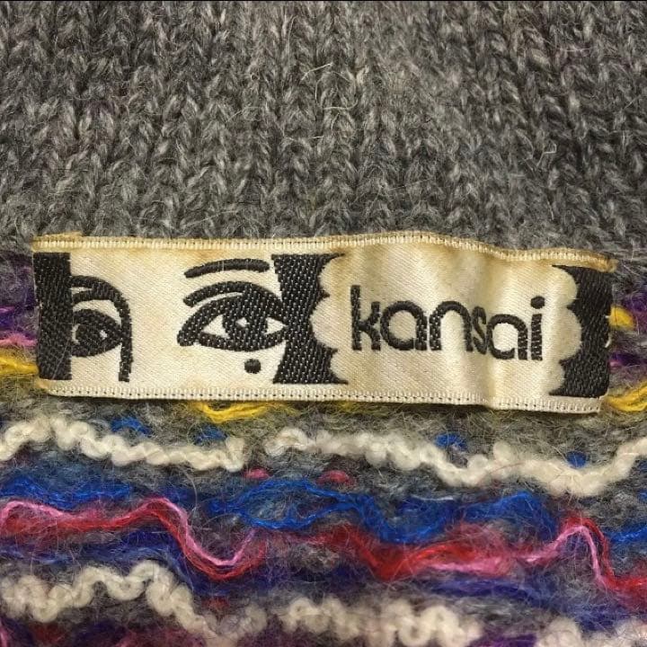 山本寛斎KANSAI YAMAMOTO ウールセーター 顔タグ ヴィンテージ - メルカリ