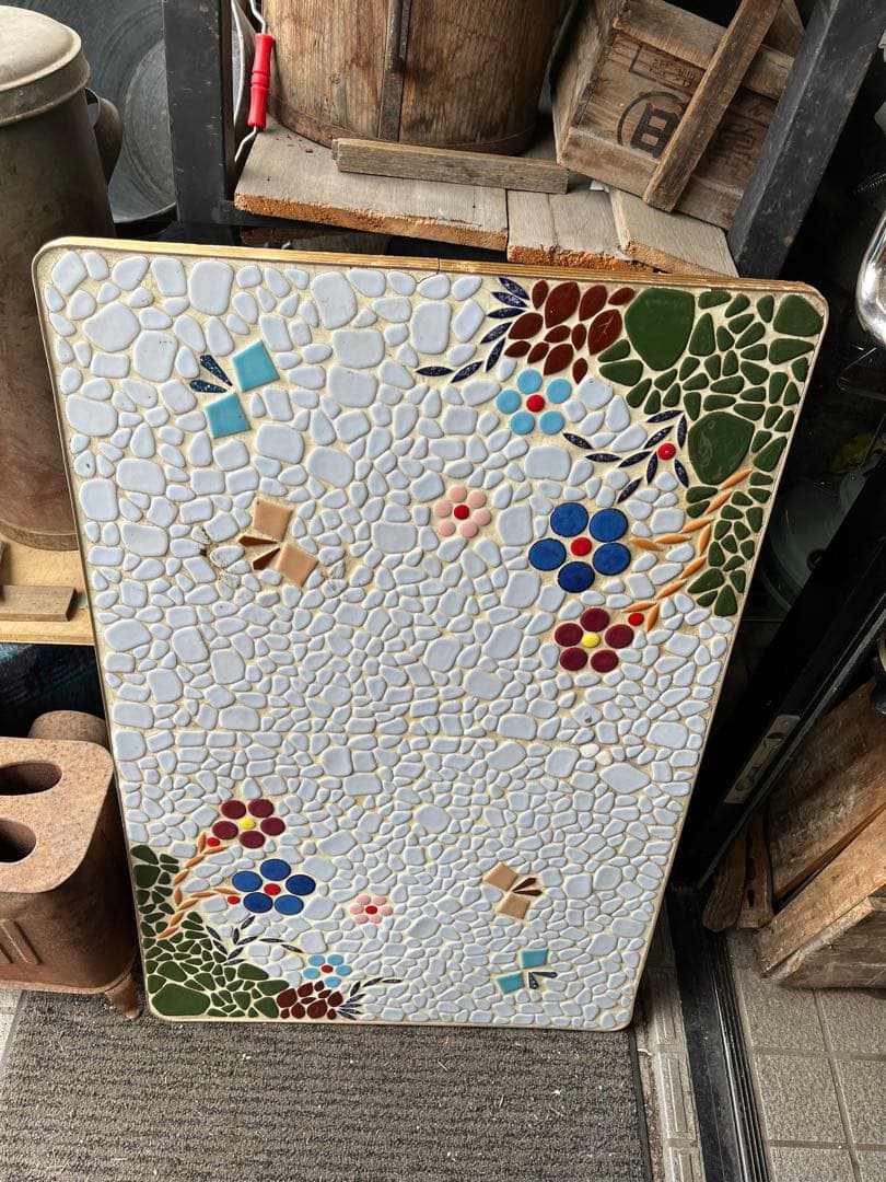 ストーブタイル台、タイル台、タイルストーブ台、石炭ストーブ台、薪