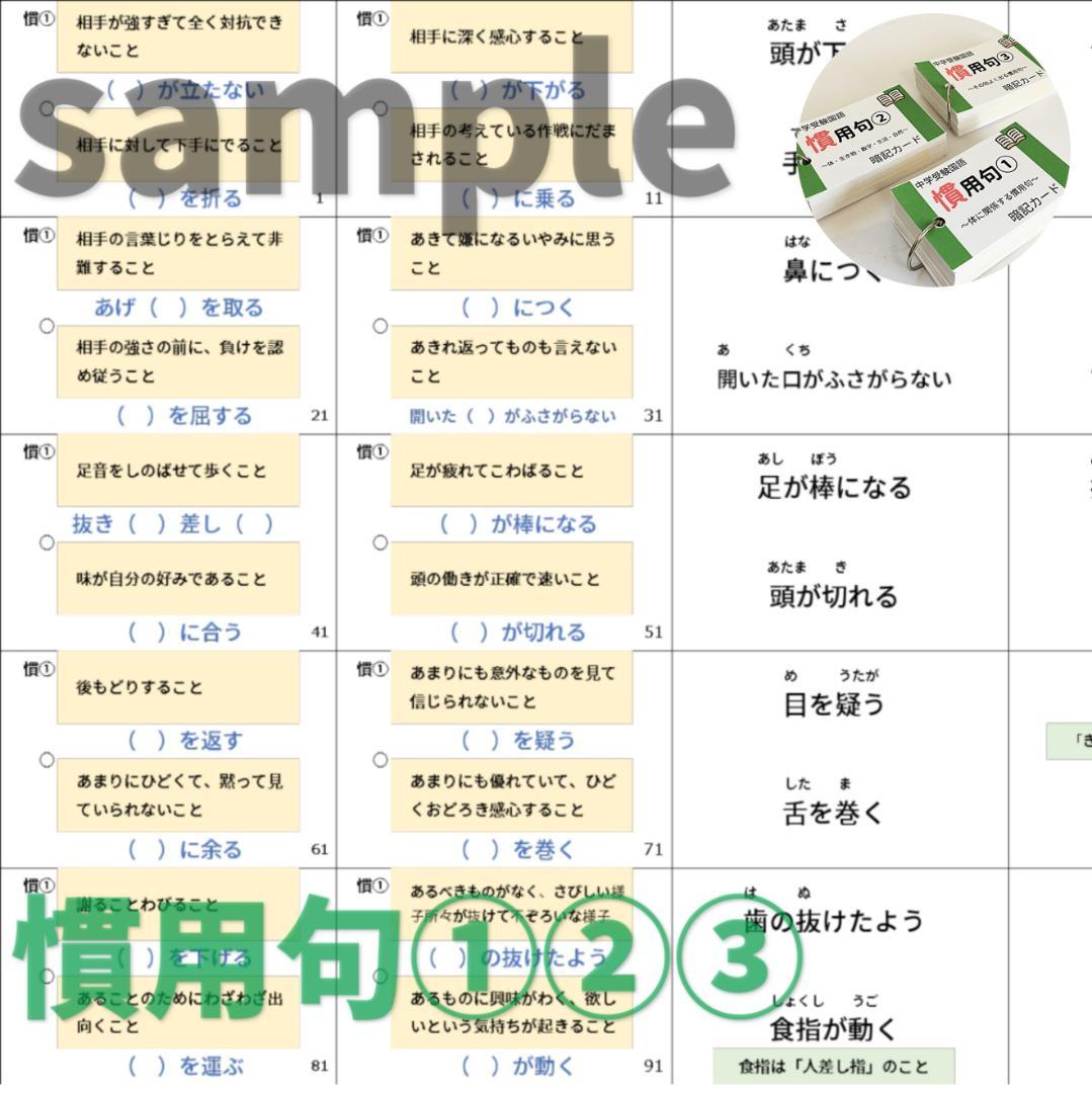 ❗️31日まで10%割引【069】中学受験国語の重要語句セット　サピックス